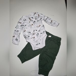 Carter's Gray and Green Kids Matching Set